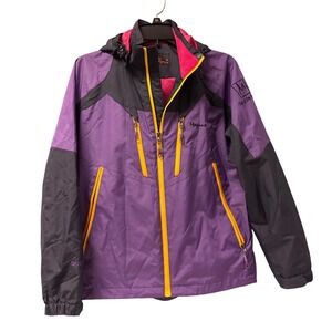 Magnus Outdoor Purple Gray Ski Jacket Hooded Waterproof SKI‎ TECH Women's Size S